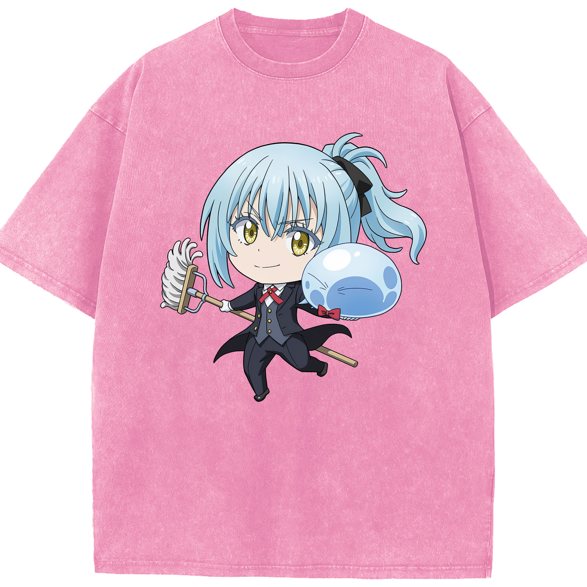 （画像用） 転スラ Regarding Reincarnated to Slime 綿100% ヴィンテージ風 半袖Tシャツ（フロントプリント）